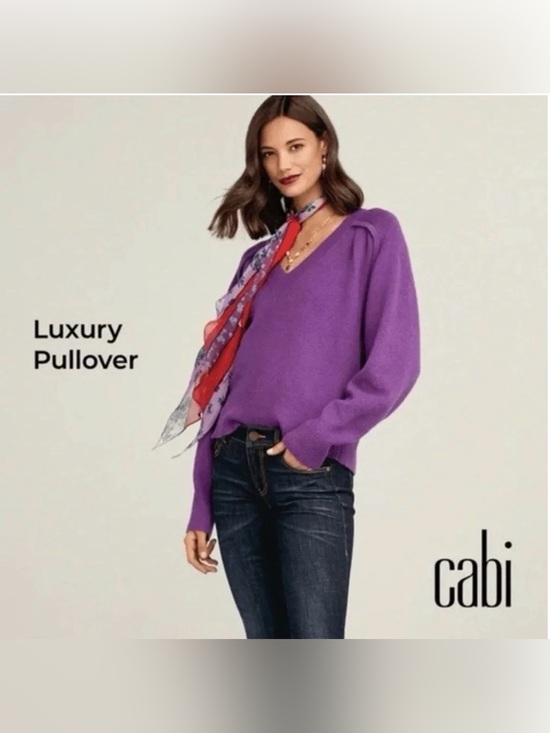 CAbi Sweaters - CAbi #4098 Purple V-Neck Luxury Pullover Sweater